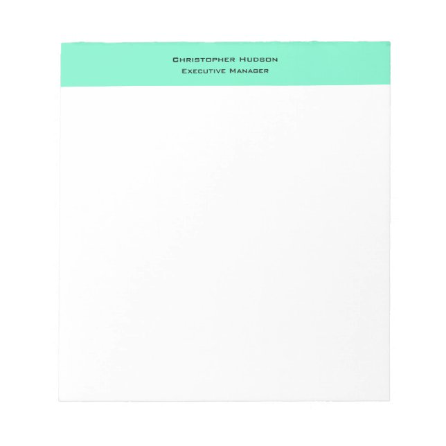 Professional Modern Minimalist Simple Plain Notepad (Front)