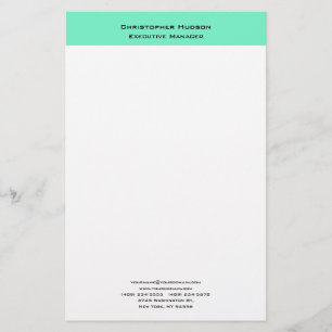 Professional Modern Minimalist Simple Plain Stationery