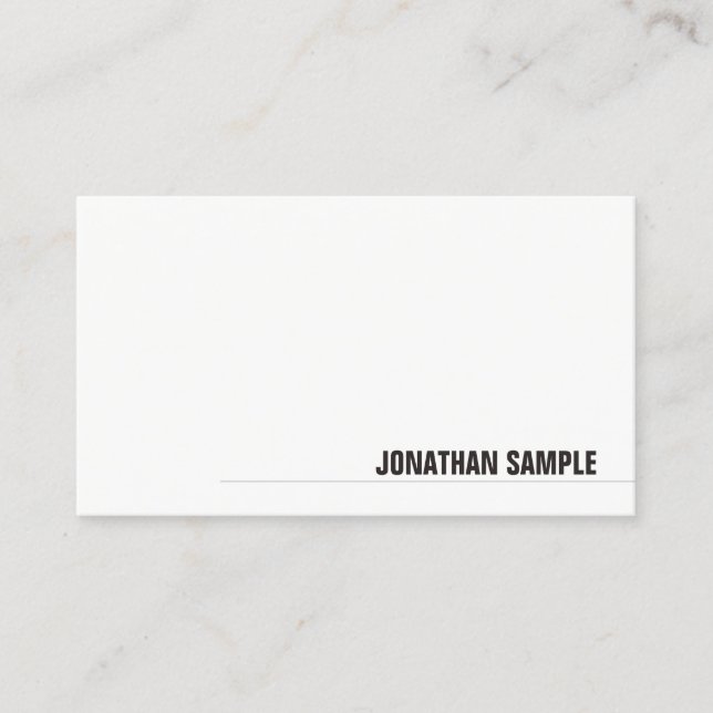 Professional Modern Minimalistic Elegant Fine Business Card (Front)