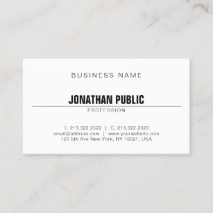 Professional Modern Minimalistic Sophisticated Business Card
