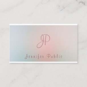 Professional Modern Monogram Elegant Colours Business Card