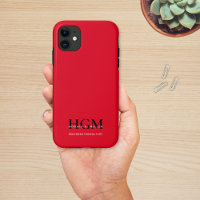 Professional Modern Monogram Logo Red Black
