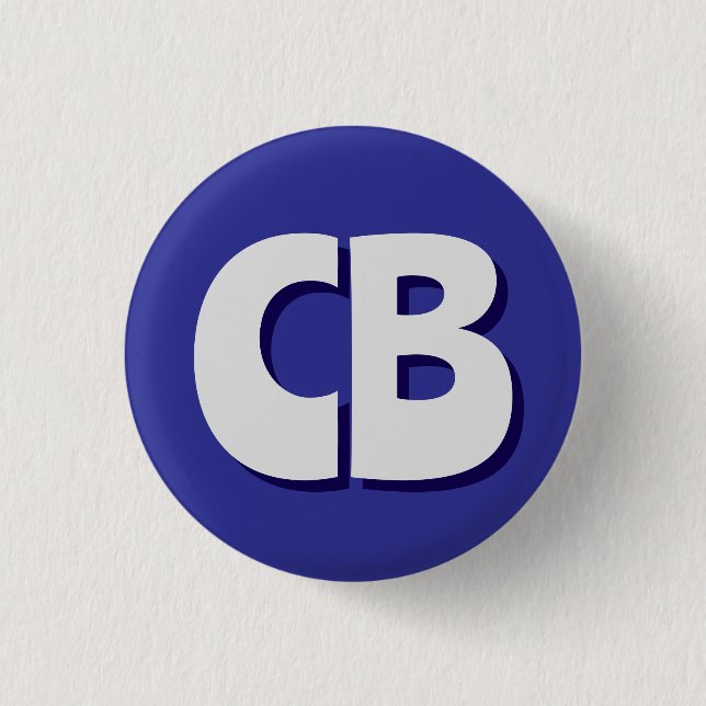 Professional Modern Monogram Minimalist Initials 1 Inch Round Button (Front)