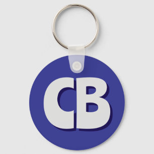Professional Modern Monogram Minimalist Initials Keychain
