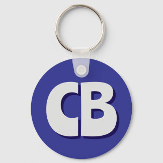 Professional Modern Monogram Minimalist Initials Keychain