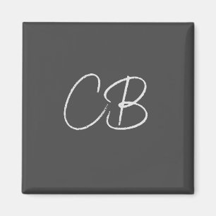 Professional Modern Monogram Minimalist Initials Magnet
