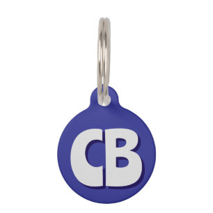 Professional Modern Monogram Minimalist Initials Pet Tag