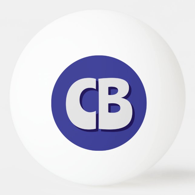 Professional Modern Monogram Minimalist Initials Ping Pong Ball (Front)