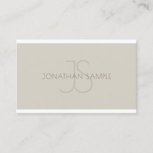 Professional Modern Monogram Simple Template Luxe Business Card