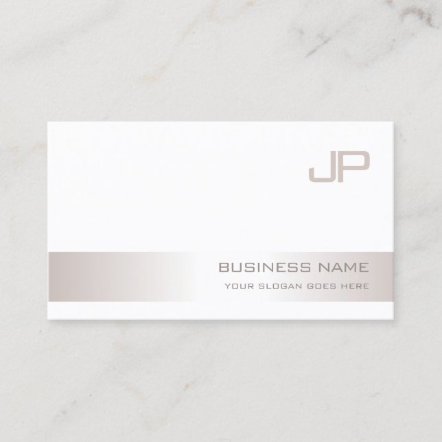 Professional Modern Monogrammed Chic Template Business Card (Front)