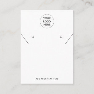 Professional Modern Necklace Earrings Display Card