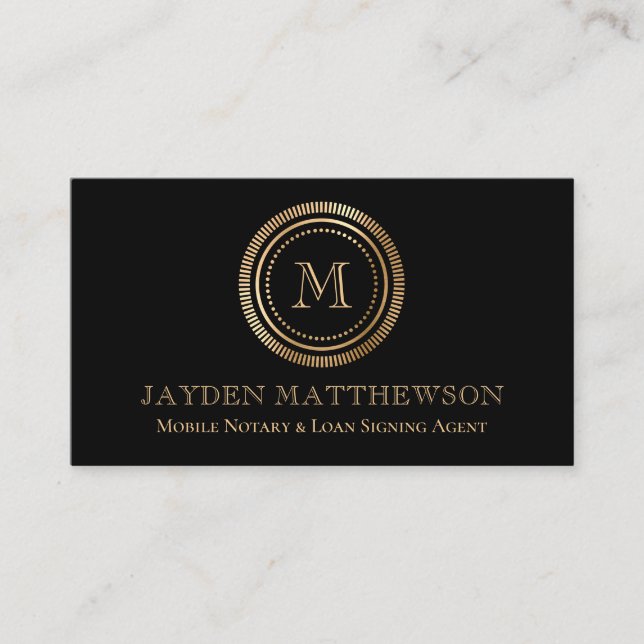 Professional Modern Notary Loan Signing Agent Business Card (Front)