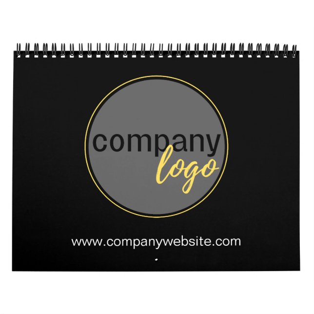 PROFESSIONAL MODERN OWN LOGO PROMOTIONAL BLACK     CALENDAR (Cover)