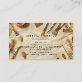 Professional Modern Painter Painting Business Card
