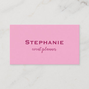 Professional Modern Pink Colourful Girly Trendy Business Card