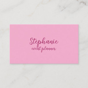 Professional Modern Pink Colourful Trendy Girly Business Card