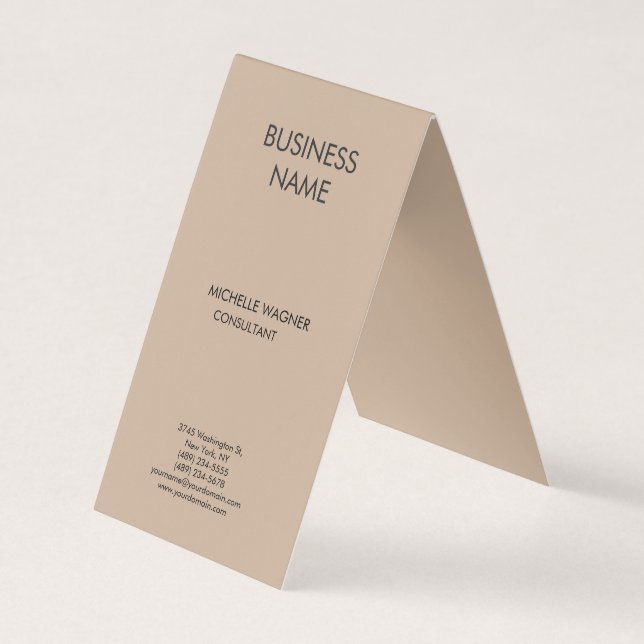 Professional Modern Plain Elegant Minimalist Business Card (Front)
