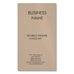 Professional Modern Plain Elegant Minimalist Magnetic Business Card