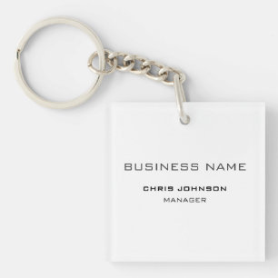Professional Modern Plain Simple Keychain