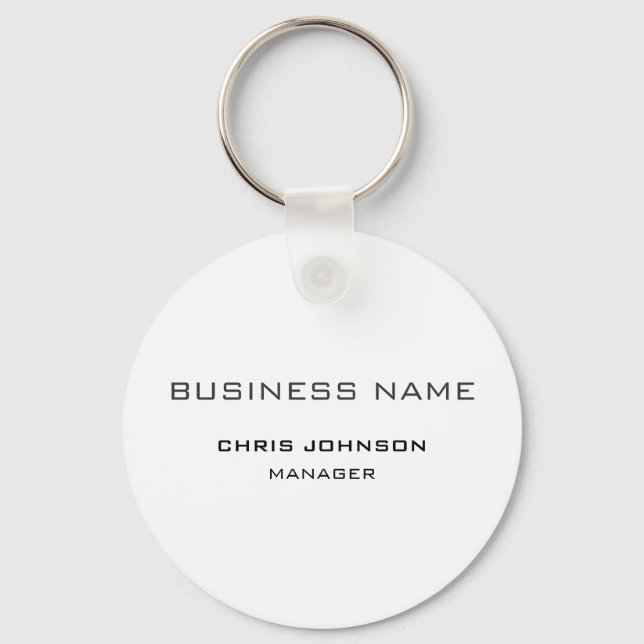 Professional Modern Plain Simple Keychain (Front)