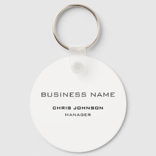 Professional Modern Plain Simple  Keychain