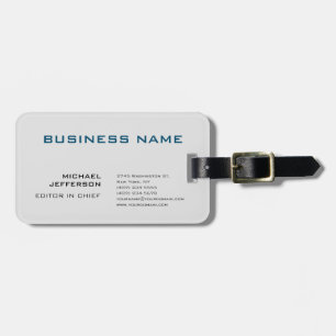 Professional Modern Plain Simple Minimalist Luggage Tag