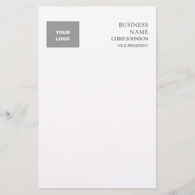 Professional Modern Plain Simple Stationery (Front)
