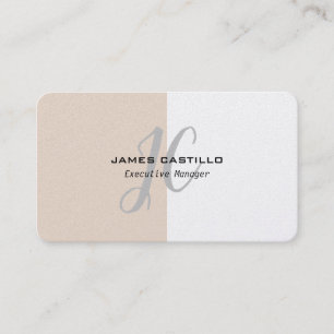 Professional Modern Premium Pearl Monogrammed Business Card