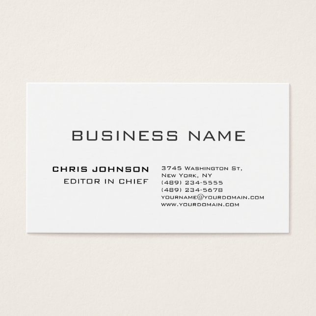 Professional Modern Premium Silk Profile Card (Front)