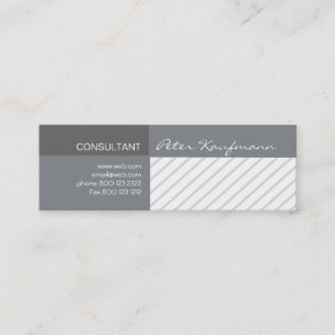 Professional Modern Promotional Geometric Stripes Mini Business Card