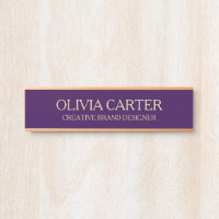 Professional Modern purple Gold Office Name Title
