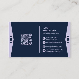 Professional Modern QR Code Custom Personalized Bu Business Card