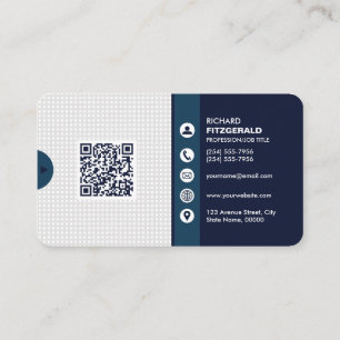 Professional Modern QR Code Custom Personalized Bu Business Card