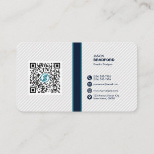 Professional Modern QR Code Custom Personalized Bu Business Card