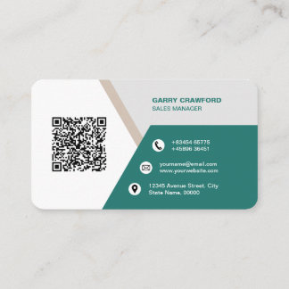 Professional Modern QR Code Custom Personalized Bu Business Card