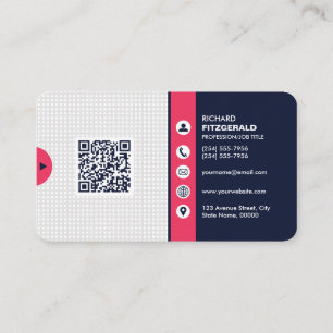Professional Modern QR Code Custom Personalized Business Card