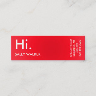 Professional Modern red mini business cards