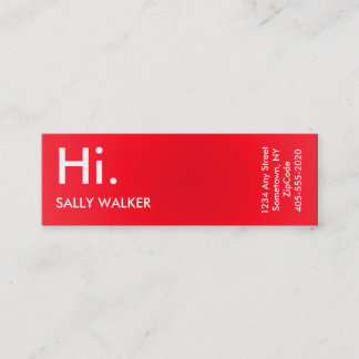 Professional Modern red mini business cards