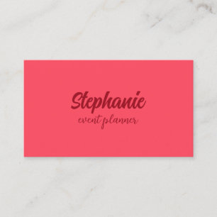 Professional Modern Red Pink Colourful Stylish Coo Business Card