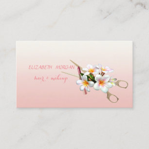 Professional  Modern ,Scissors,Lipstick,Flowers Business Card