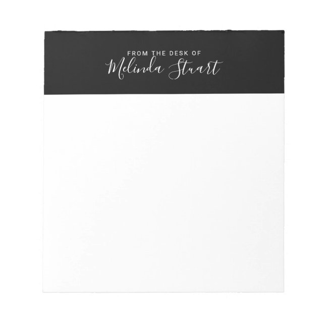 Professional Modern Script Notepad (Front)