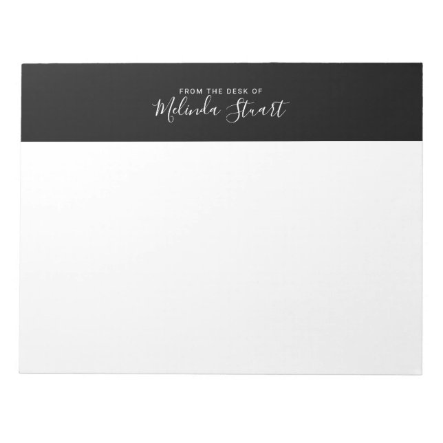 Professional Modern Script Notepad (Front)