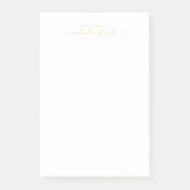 Professional Modern Script Post-it Notes (Front)