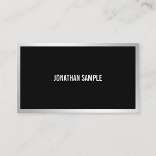 Professional Modern Silver Elegant Simple Template Business Card