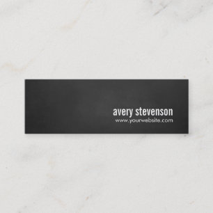 Professional Modern Simple Black Chalkboard Mini Business Card