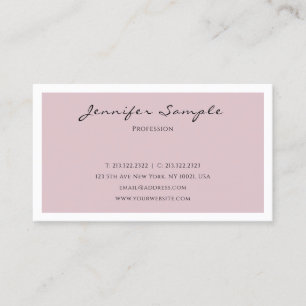 Professional Modern Simple Design Beautiful Plain Business Card