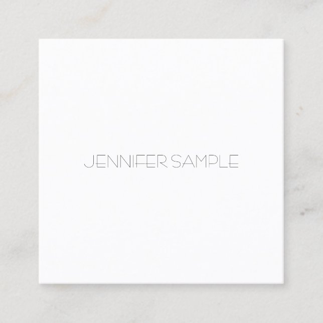 Professional Modern Simple Elegant Design Template Square Business Card (Front)