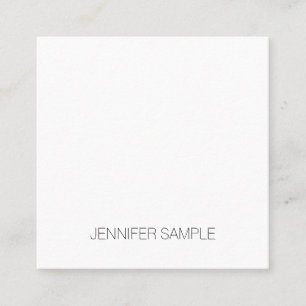 Professional Modern Simple Elegant Template Chic Square Business Card