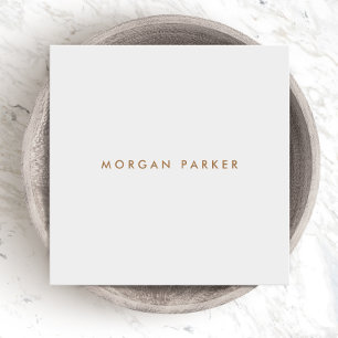 Professional Modern Simple Grey Grey Square Business Card