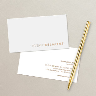 Professional Modern Simple Light Grey Minimalist Business Card